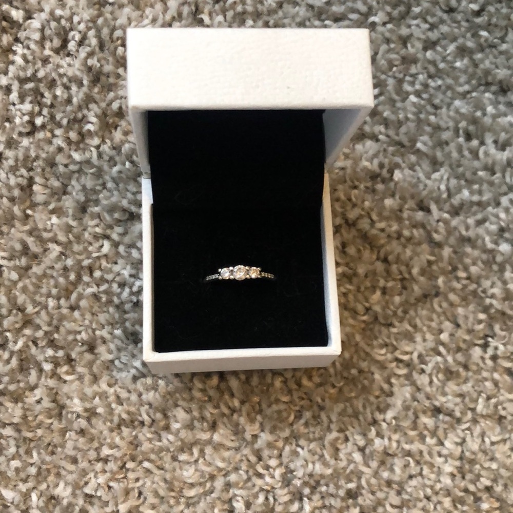 Pandora Clear Three Stone Ring